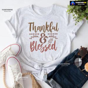 Thankful & Blessed Thanksgiving T-Shirt