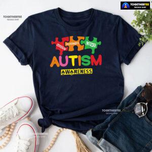 Accept Understand Love Puzzle Pieces Autism Awareness T-Shirt