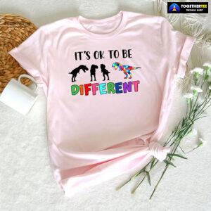 It’s Ok To Be Different Dinosaurs Autism Awareness T-Shirt
