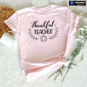 Thankful Teacher Pumpkin T-Shirt