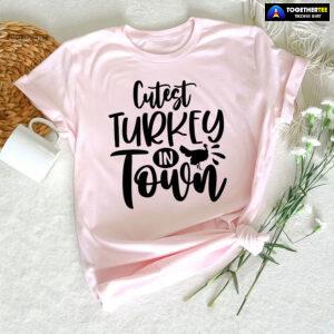 Coolest Turkey In Town Thanksgiving Vibes T-Shirt