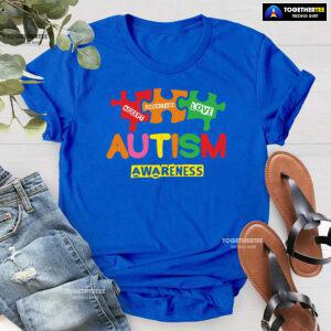 Accept Understand Love Puzzle Pieces Autism Awareness T-Shirt