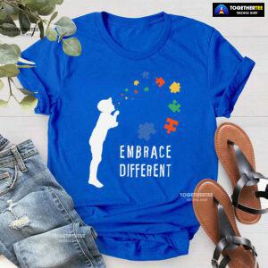 Embrace Different Kid Autism Awareness T-Shirt - Unisex Tee