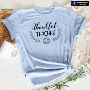 Thankful Teacher Pumpkin T-Shirt