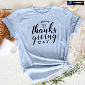Happy Thanksgiving Day Pumpkin Fall Vibes T-Shirt