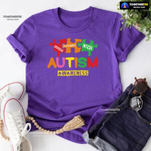 Accept Understand Love Puzzle Pieces Autism Awareness T-Shirt