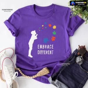 Embrace Different Kid Autism Awareness T-Shirt - Unisex Tee
