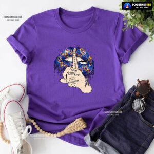 Understand Love Accept Lips Autism Awareness T-Shirt
