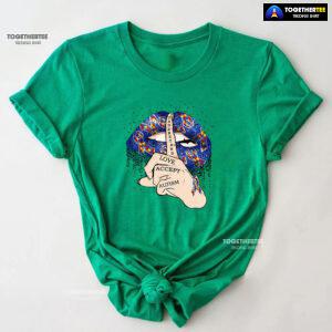 Understand Love Accept Lips Autism Awareness T-Shirt
