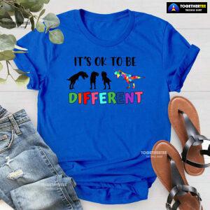 It’s Ok To Be Different Dinosaurs Autism Awareness T-Shirt