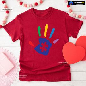 Autism Handprint Puzzle Piece T-Shirt - Kids Tee
