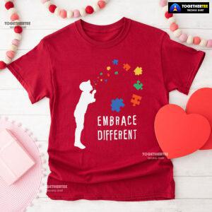 Embrace Different Kid Autism Awareness T-Shirt - Unisex Tee