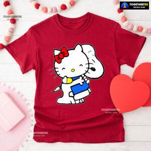 Snoopy Hugs Hello Kitty T-Shirt - Kids Tee