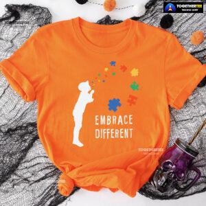 Embrace Different Kid Autism Awareness T-Shirt - Unisex Tee