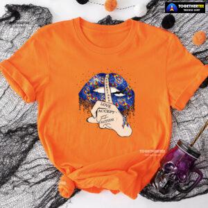 Understand Love Accept Lips Autism Awareness T-Shirt