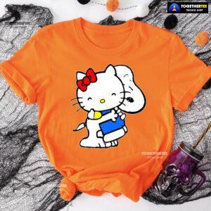 Snoopy Hugs Hello Kitty T-Shirt
