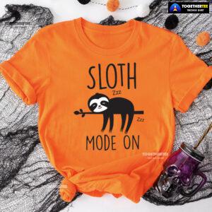 Sloth Mode On T-Shirt - White Tee