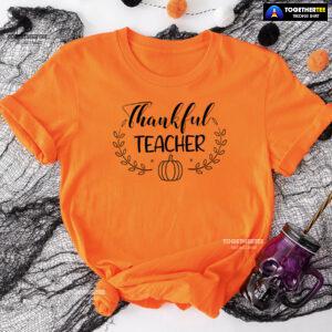 Thankful Teacher Pumpkin T-Shirt
