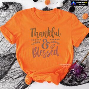 Thankful & Blessed Thanksgiving T-Shirt