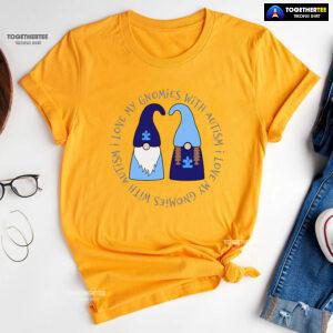I Love My Gnomies With Autism Gnome T-Shirt - Plus Size Tee