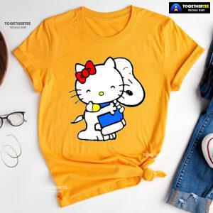 Snoopy Hugs Hello Kitty T-Shirt - Kids Tee