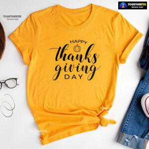 Happy Thanksgiving Day Pumpkin Fall Vibes T-Shirt