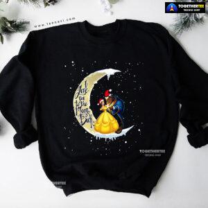I Love You To The Moon & Back Beauty And The Beast Christmas Sweatshirt