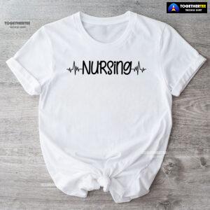 Nursing Heartbeat Nurse Vibes T-Shirt