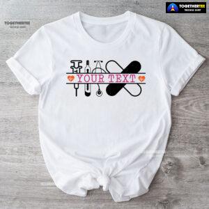 Customized Nurse Syringe Medical Thermometer Stethoscope T-Shirt