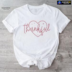 Thankful Heart Happy Thanksgiving T-Shirt