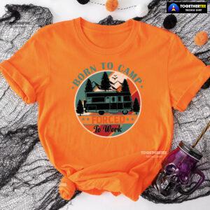 Born To Camp Forced To Work Vintage T-Shirt