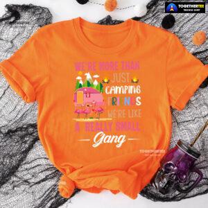 We're More Than Just Camping Friends We're Like A Really Small Gang Flamingo T-Shirt