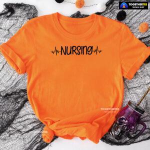 Nursing Heartbeat Nurse Vibes T-Shirt