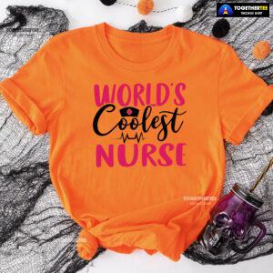 World's Coolest Nurse Heartbeat T-Shirt