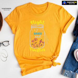 Night Skies And Fireflies Camping T-Shirt