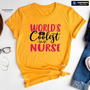 World's Coolest Nurse Heartbeat T-Shirt