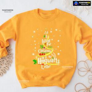 All I Want For Christmas Is My Hogwarts Letter Harry Potter X'mas Tree Sweatshirt
