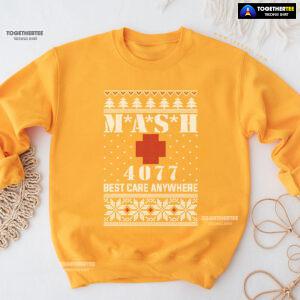 M*A*S*H 4077 Best Care Anywhere Mobile Army Surgical Hospital Ugly Christmas Sweatshirt