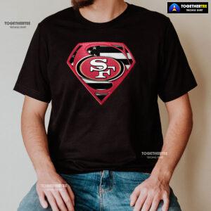 San Francisco 49ers Superman American Flag The 4th Of July T-Shirt