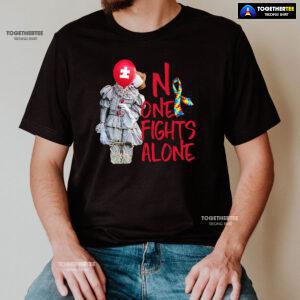 IT Pennywise Autism Awareness No One Fight Alone T-Shirt