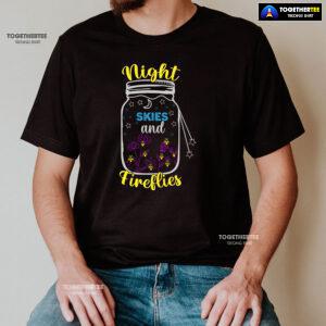 Night Skies And Fireflies Camping T-Shirt