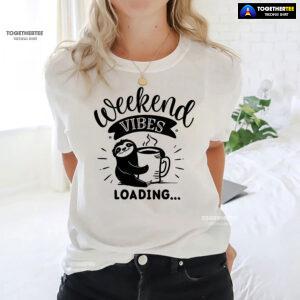 Weekend Vibes Loading Sloth T-Shirt - Small Tee