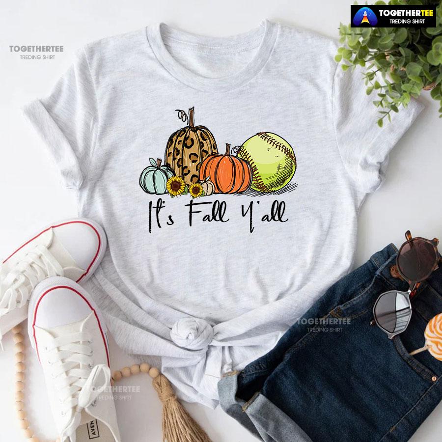 3-ash-lam101023fw02-hlw-thor210815m95 Halloween It’s Fall Y’All Pumpkin Softball T-Shirt