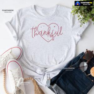 Thankful Heart Happy Thanksgiving T-Shirt