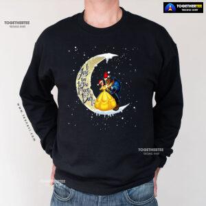 I Love You To The Moon & Back Beauty And The Beast Christmas Sweatshirt
