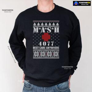 M*A*S*H 4077 Best Care Anywhere Mobile Army Surgical Hospital Ugly Christmas Sweatshirt