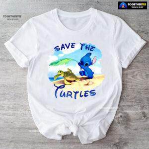 Stitch Save The Turtles T-Shirt