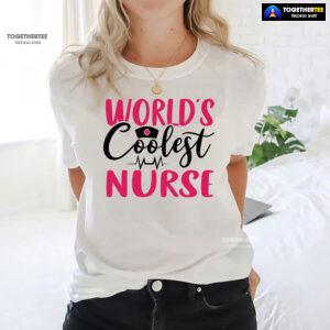 World's Coolest Nurse Heartbeat T-Shirt