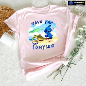 Stitch Save The Turtles T-Shirt