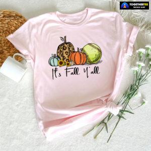Halloween It’s Fall Y’All Pumpkin Softball T-Shirt
